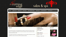 The Cutting Edge Salon and Spa website